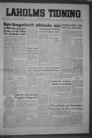 Förstasidan, Torsdag 15 mars 1956