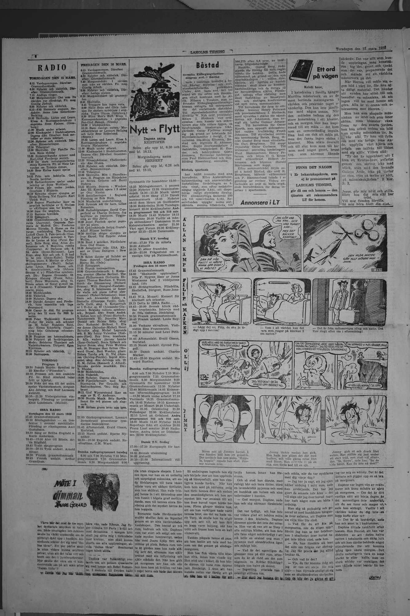 Laholms Tidning Torsdag 15 mars 1956, sida 4