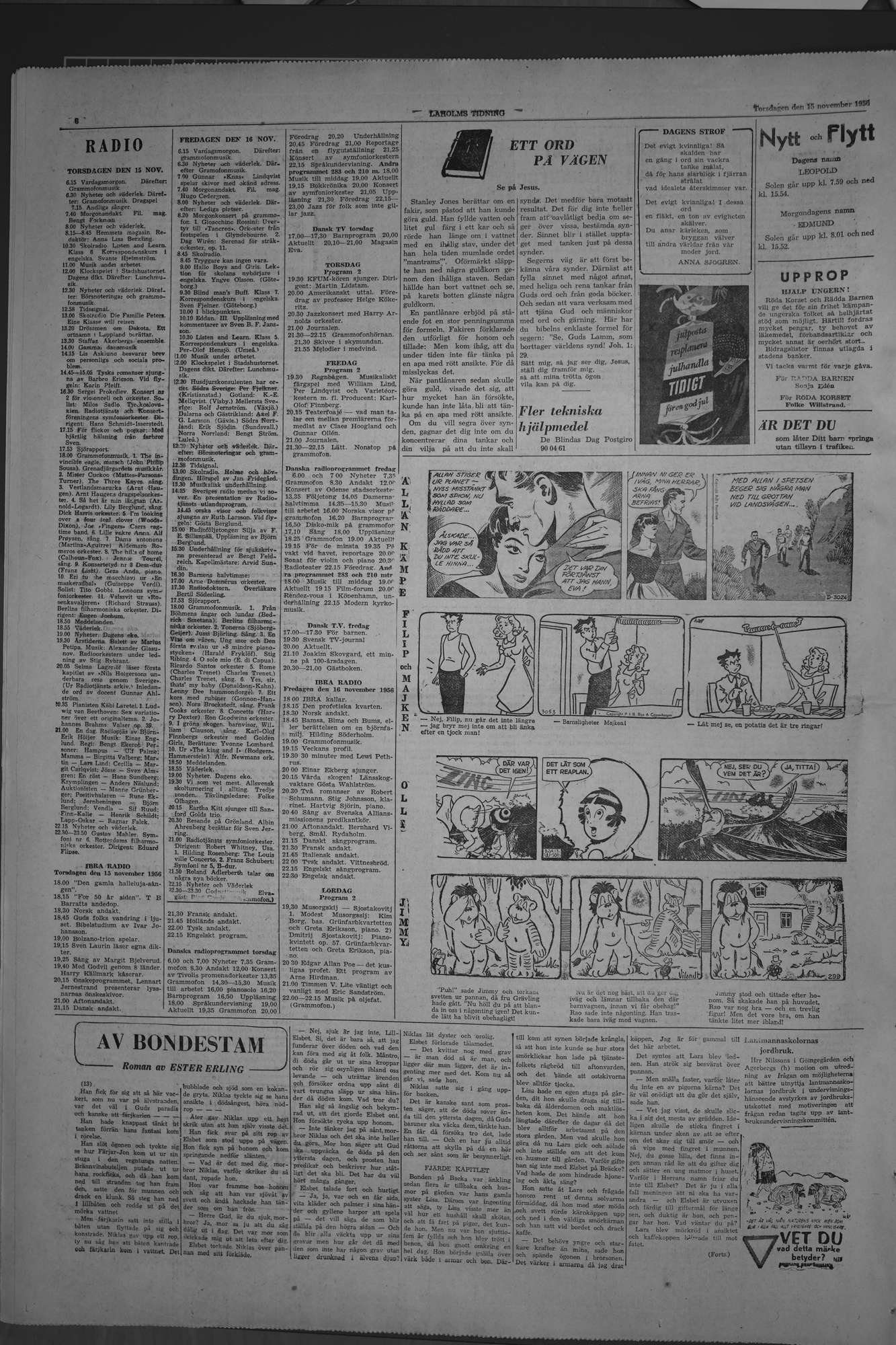 Laholms Tidning Torsdag 15 november 1956, sida 6