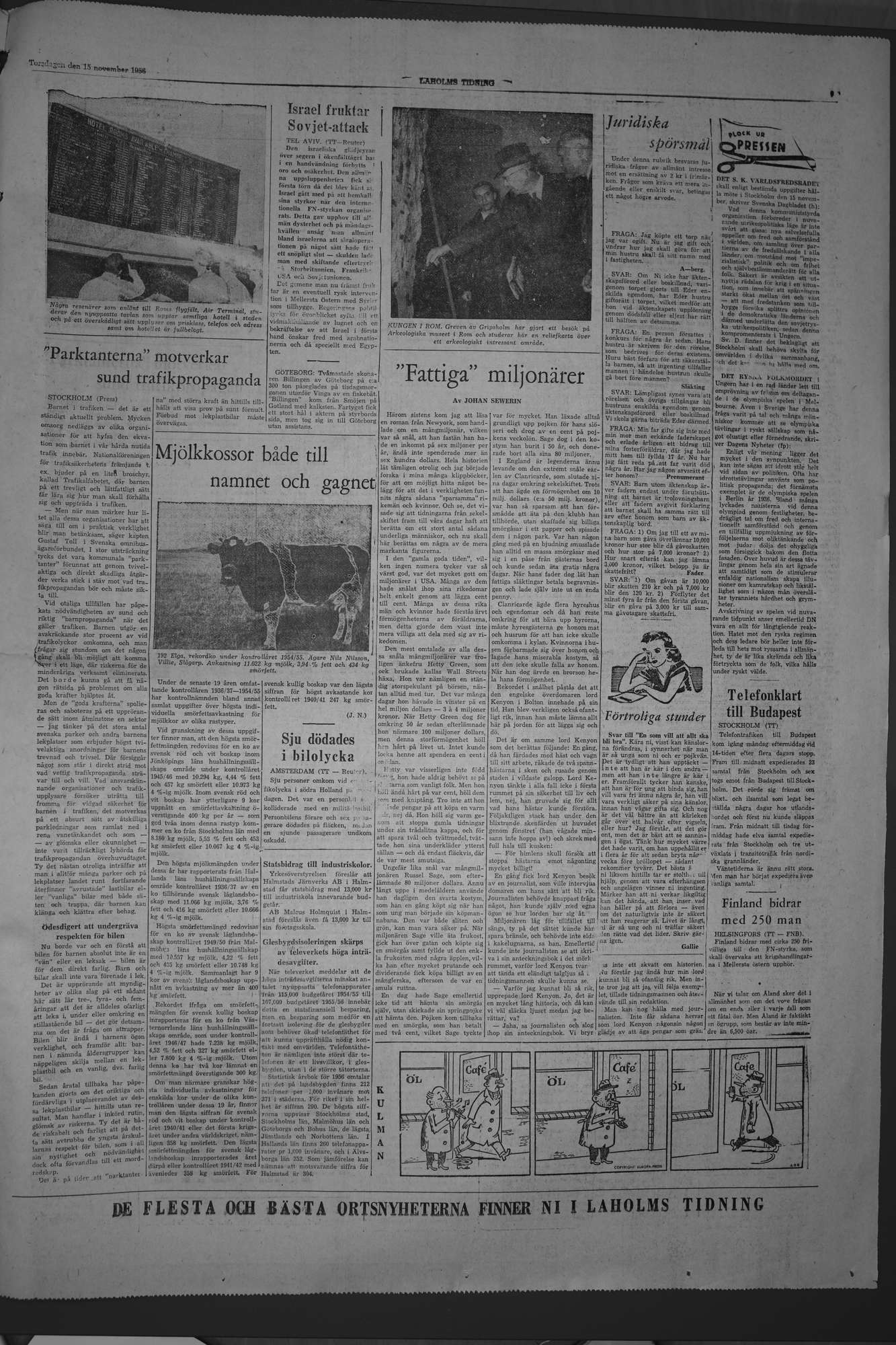 Laholms Tidning Torsdag 15 november 1956, sida 7