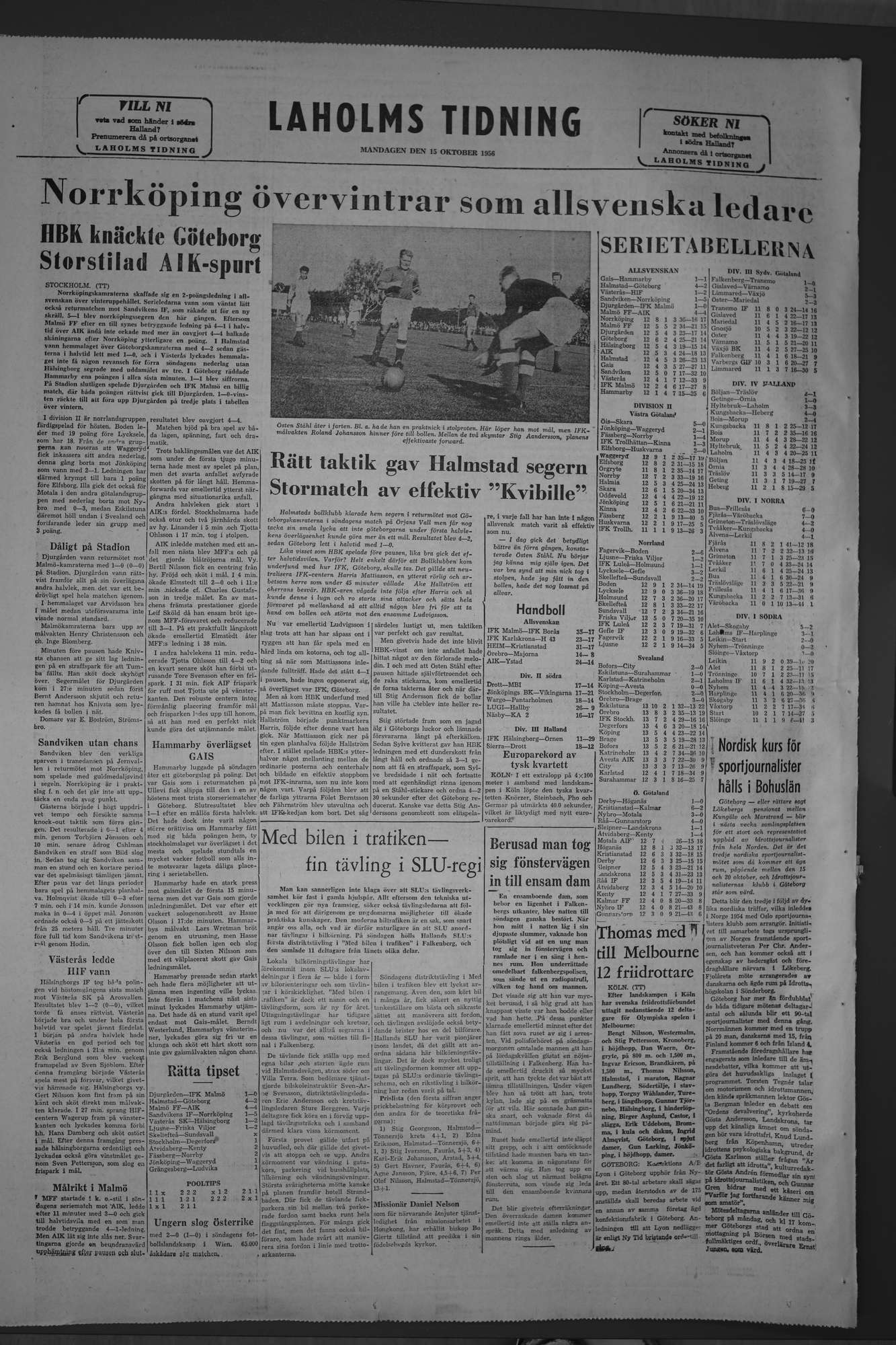 Laholms Tidning Måndag 15 oktober 1956, sida 8