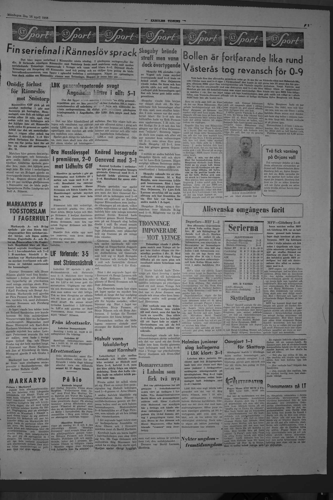 Laholms Tidning Måndag 16 april 1956, sida 7