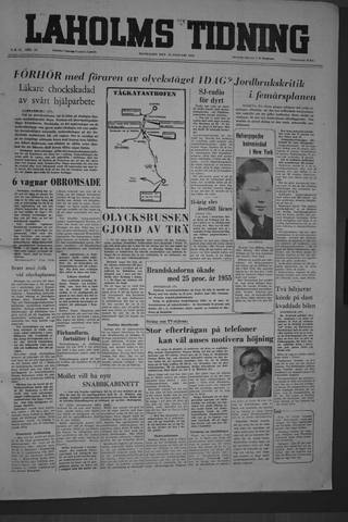 Förstasidan, Måndag 16 januari 1956