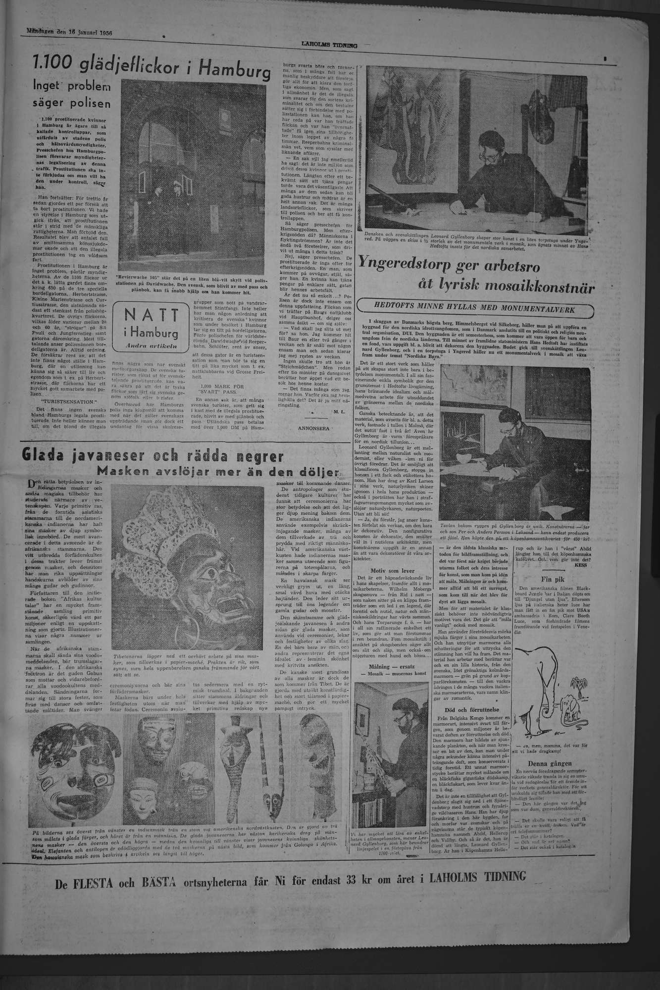 Laholms Tidning Måndag 16 januari 1956, sida 5