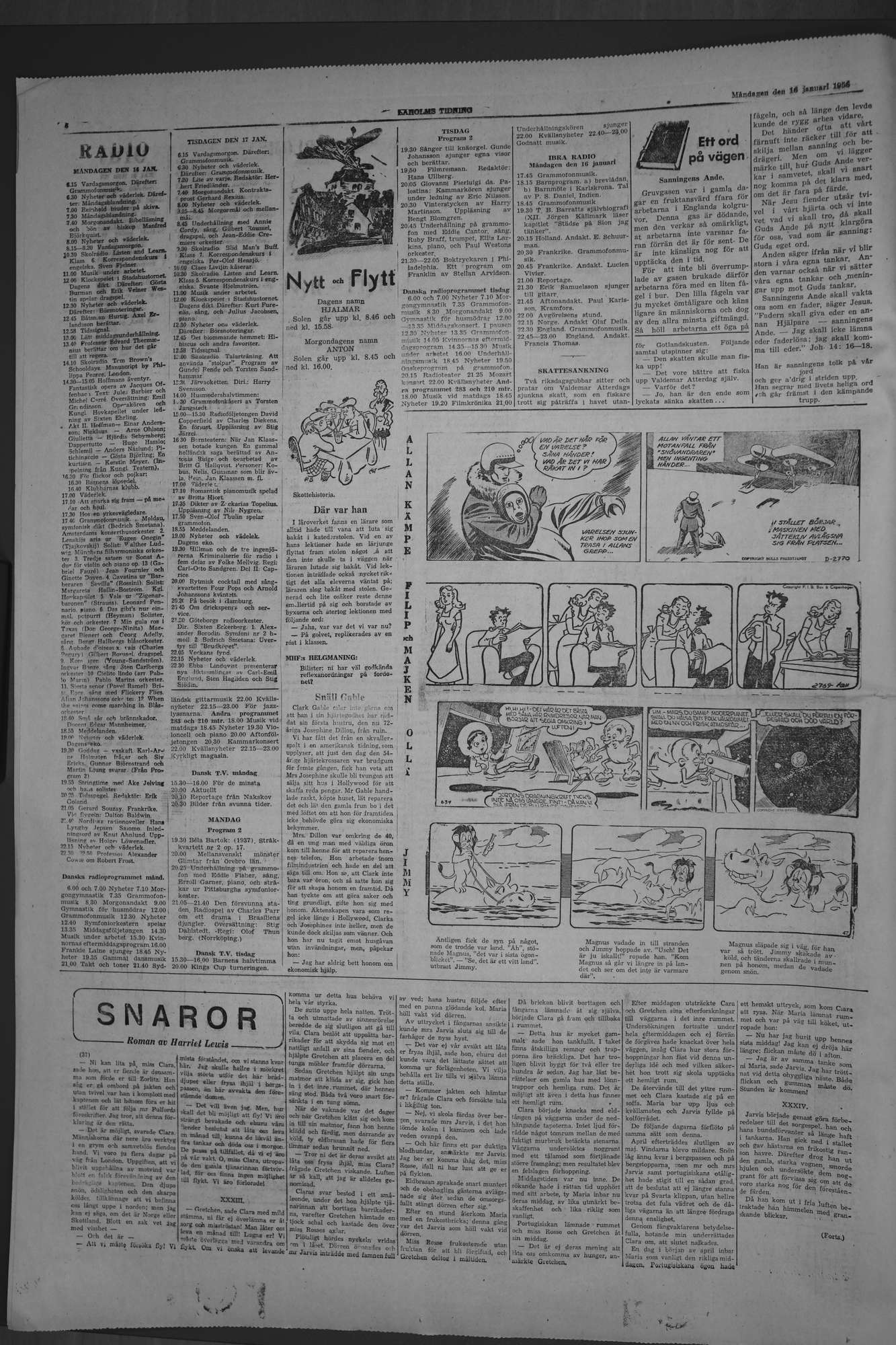 Laholms Tidning Måndag 16 januari 1956, sida 6