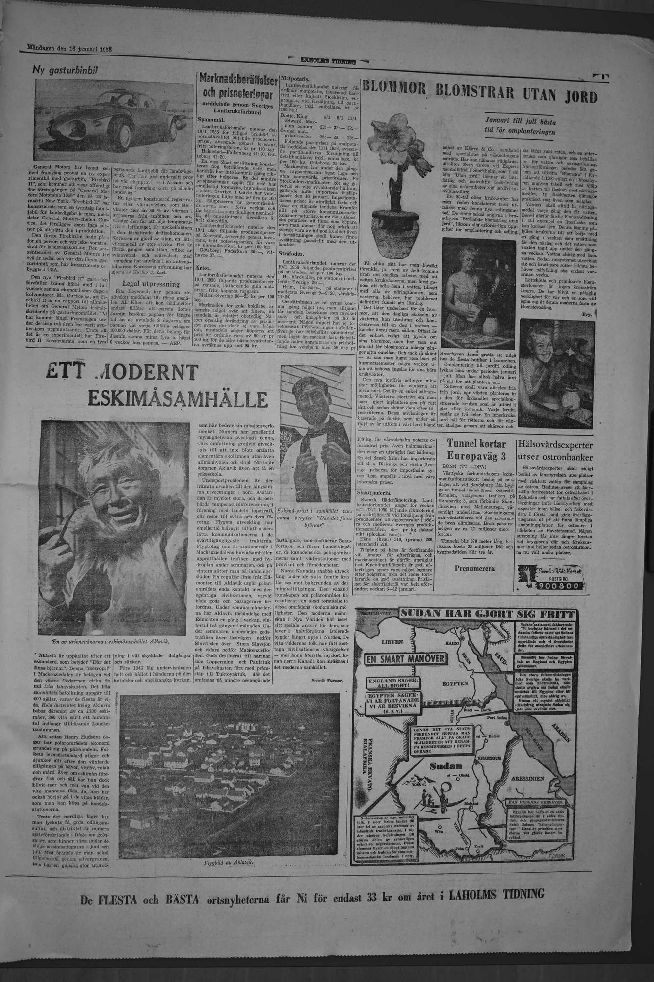 Laholms Tidning Måndag 16 januari 1956, sida 7