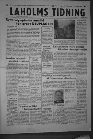 Förstasidan, Lördag 16 juni 1956