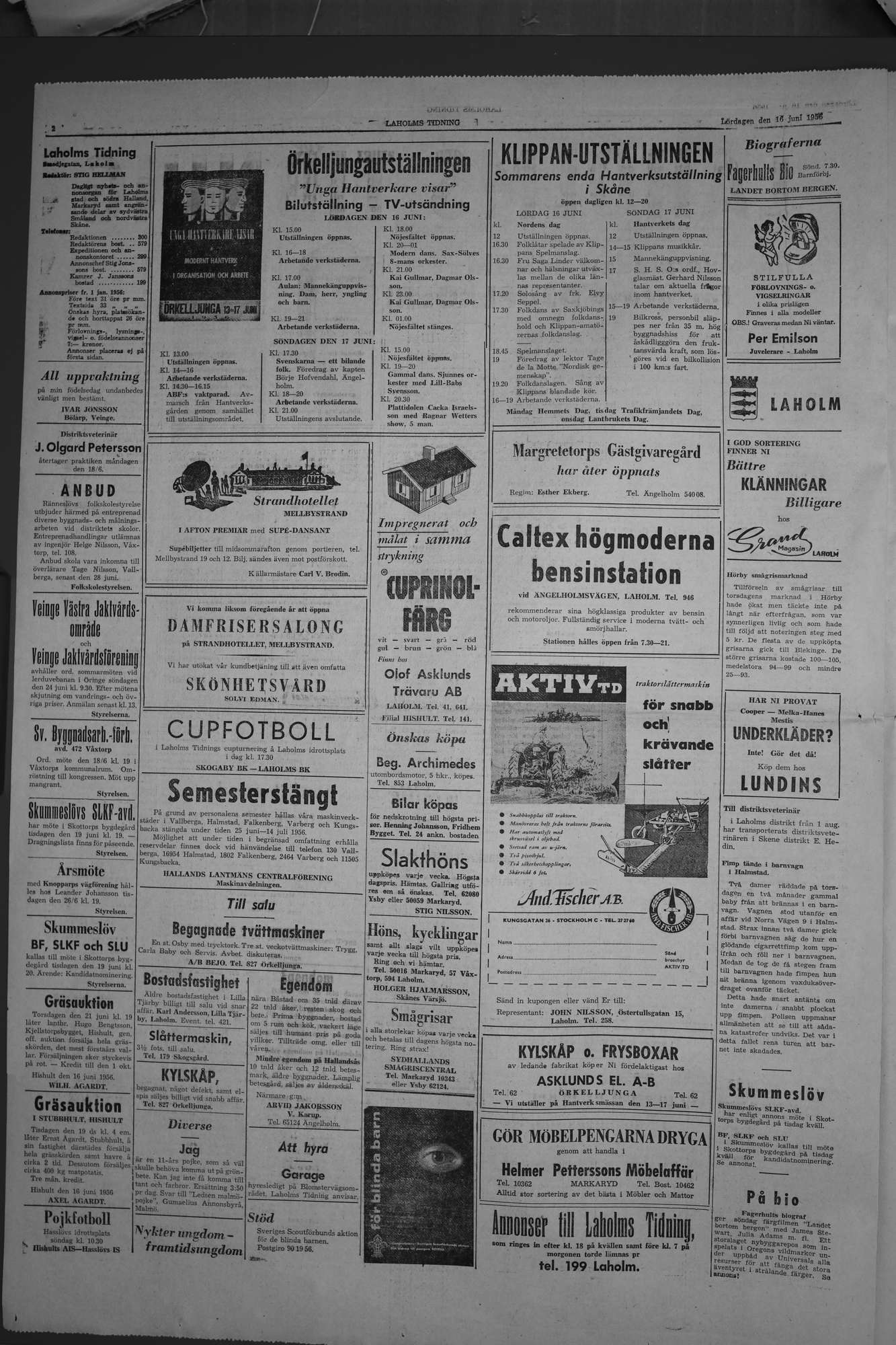 Laholms Tidning Lördag 16 juni 1956, sida 2