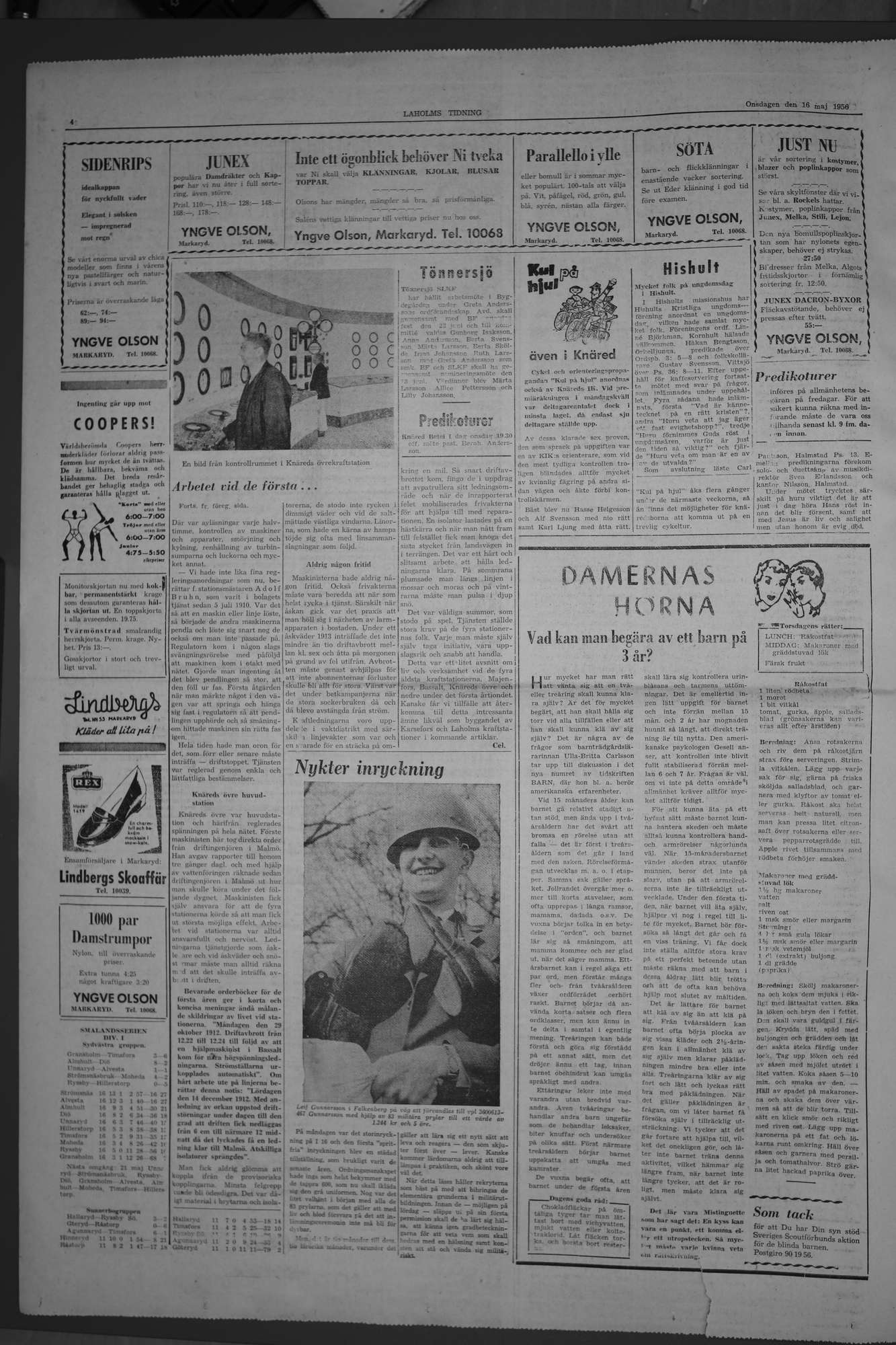 Laholms Tidning Onsdag 16 maj 1956, sida 4