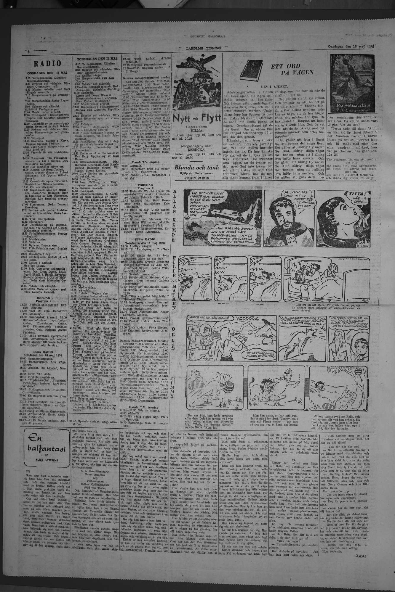 Laholms Tidning Onsdag 16 maj 1956, sida 6