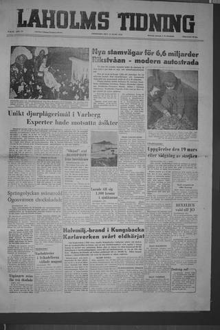 Förstasidan, Fredag 16 mars 1956