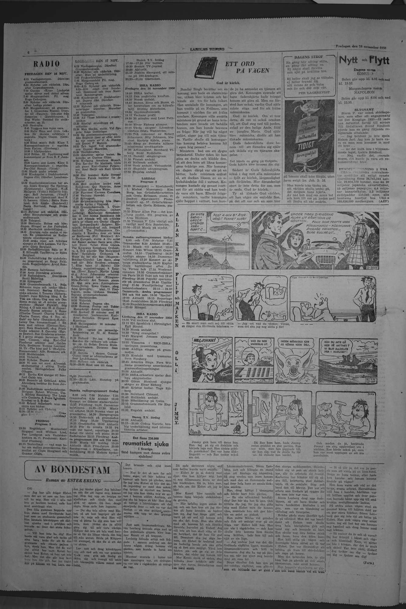 Laholms Tidning Fredag 16 november 1956, sida 6
