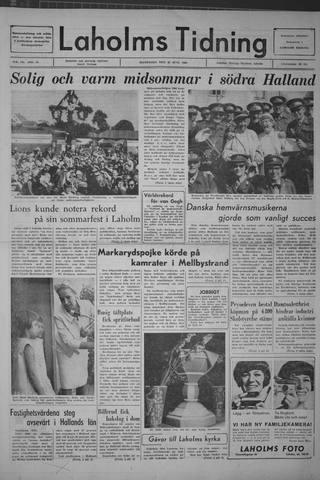 Förstasidan, Måndag 27 juni 1966