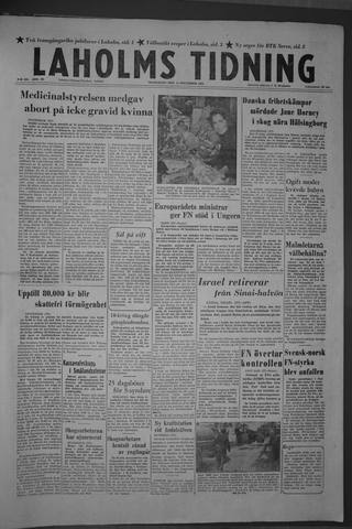 Förstasidan, Måndag 17 december 1956