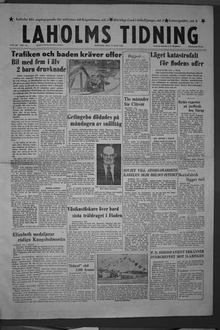 Förstasidan, Tisdag 17 juli 1956