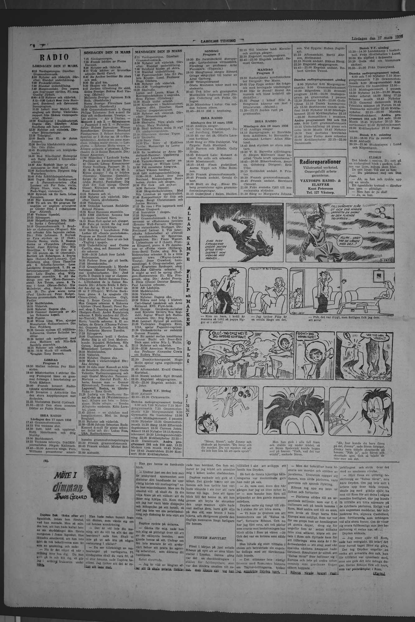 Laholms Tidning Lördag 17 mars 1956, sida 6