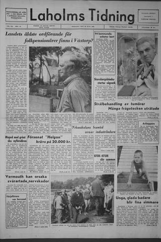 Förstasidan, Tisdag 28 juni 1966