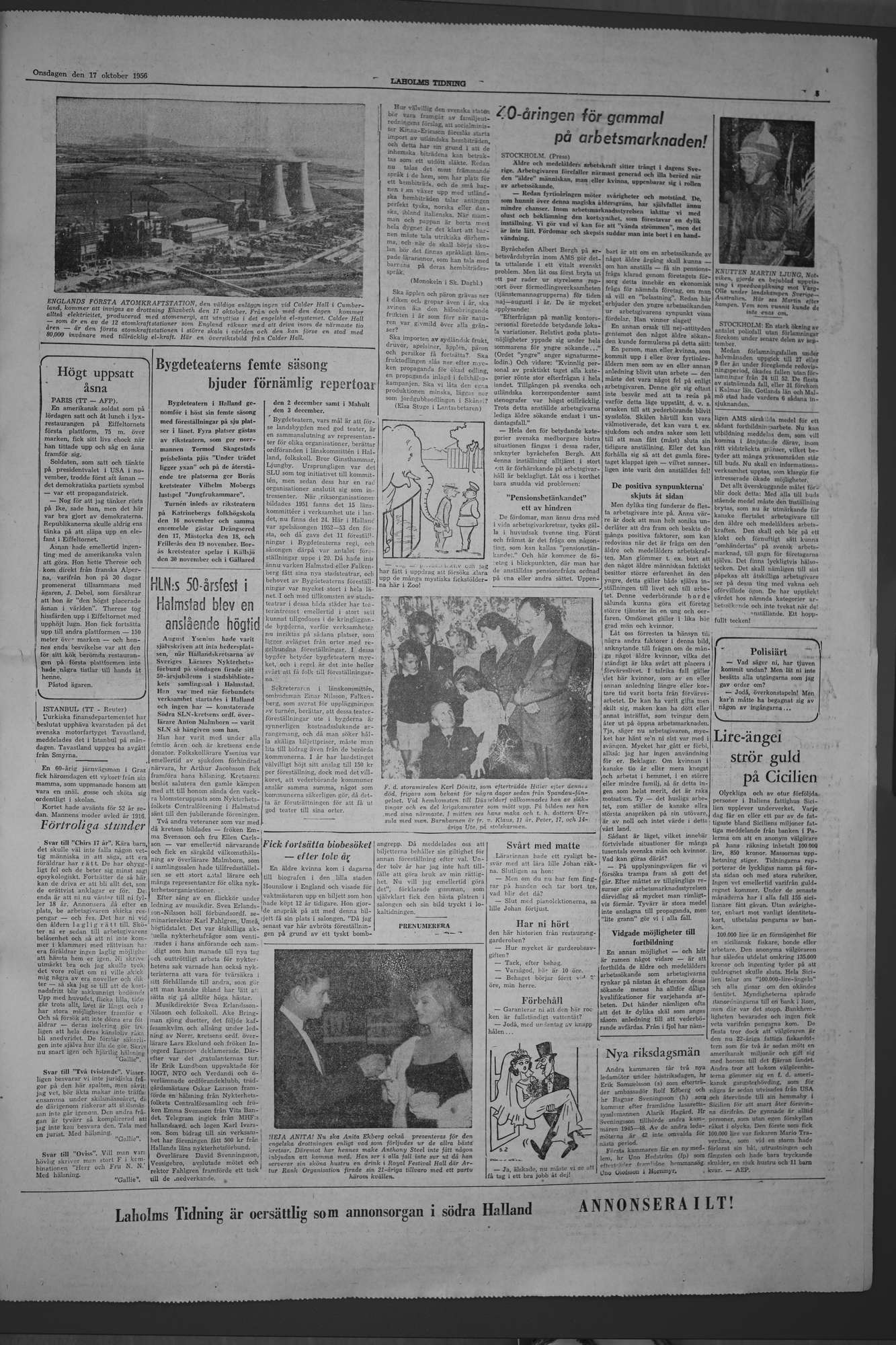 Laholms Tidning Onsdag 17 oktober 1956, sida 5