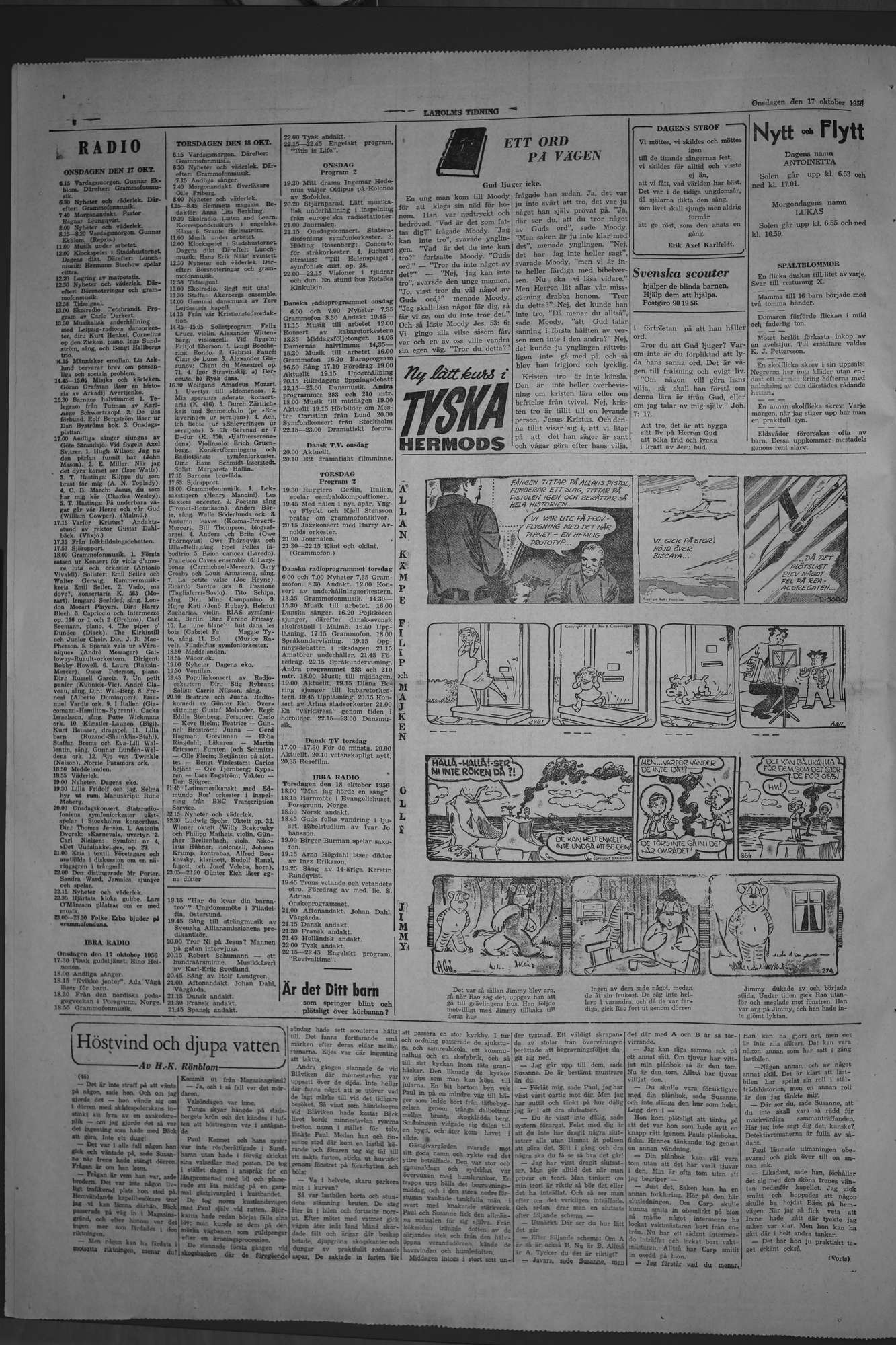 Laholms Tidning Onsdag 17 oktober 1956, sida 6