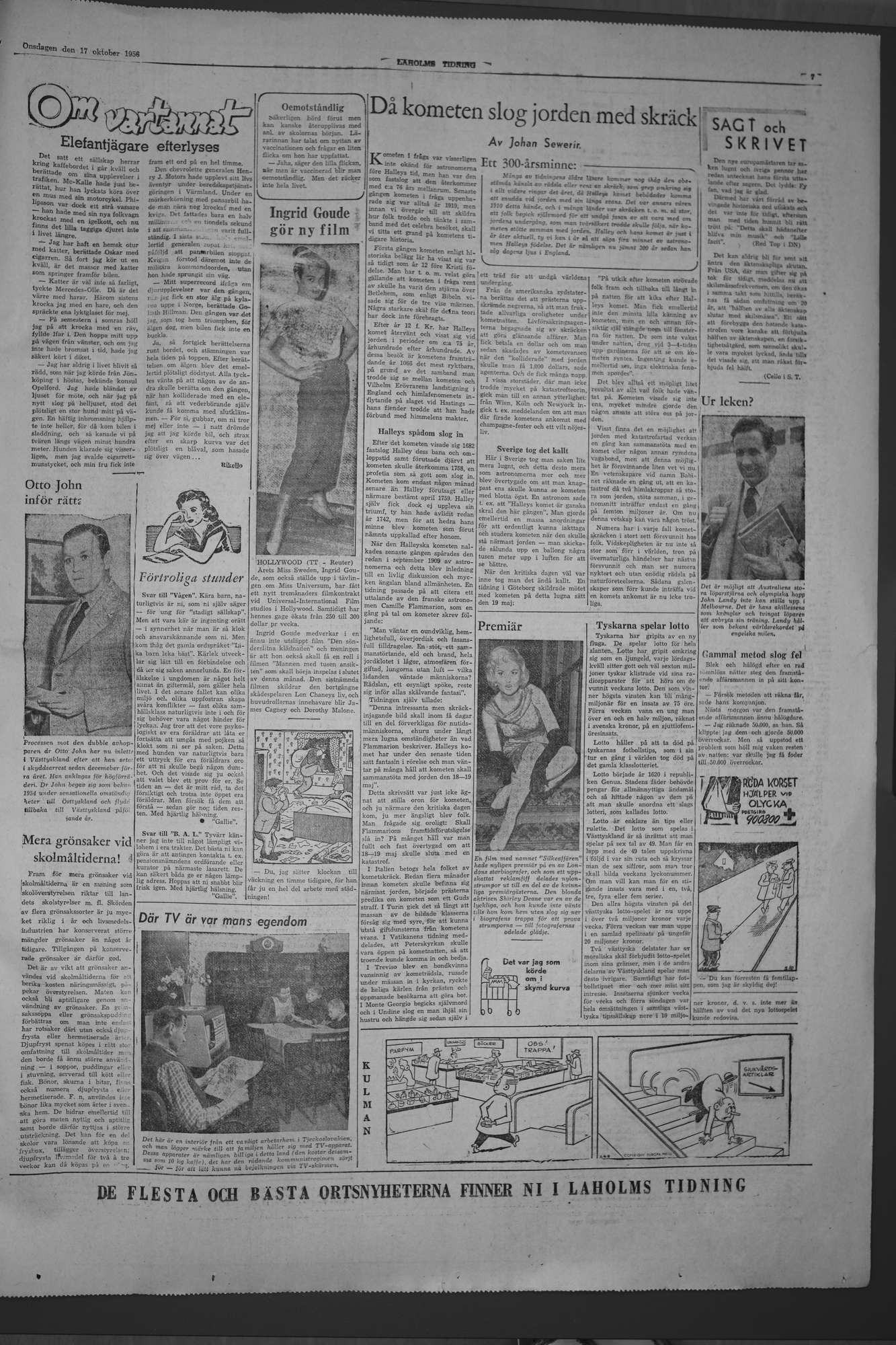 Laholms Tidning Onsdag 17 oktober 1956, sida 7