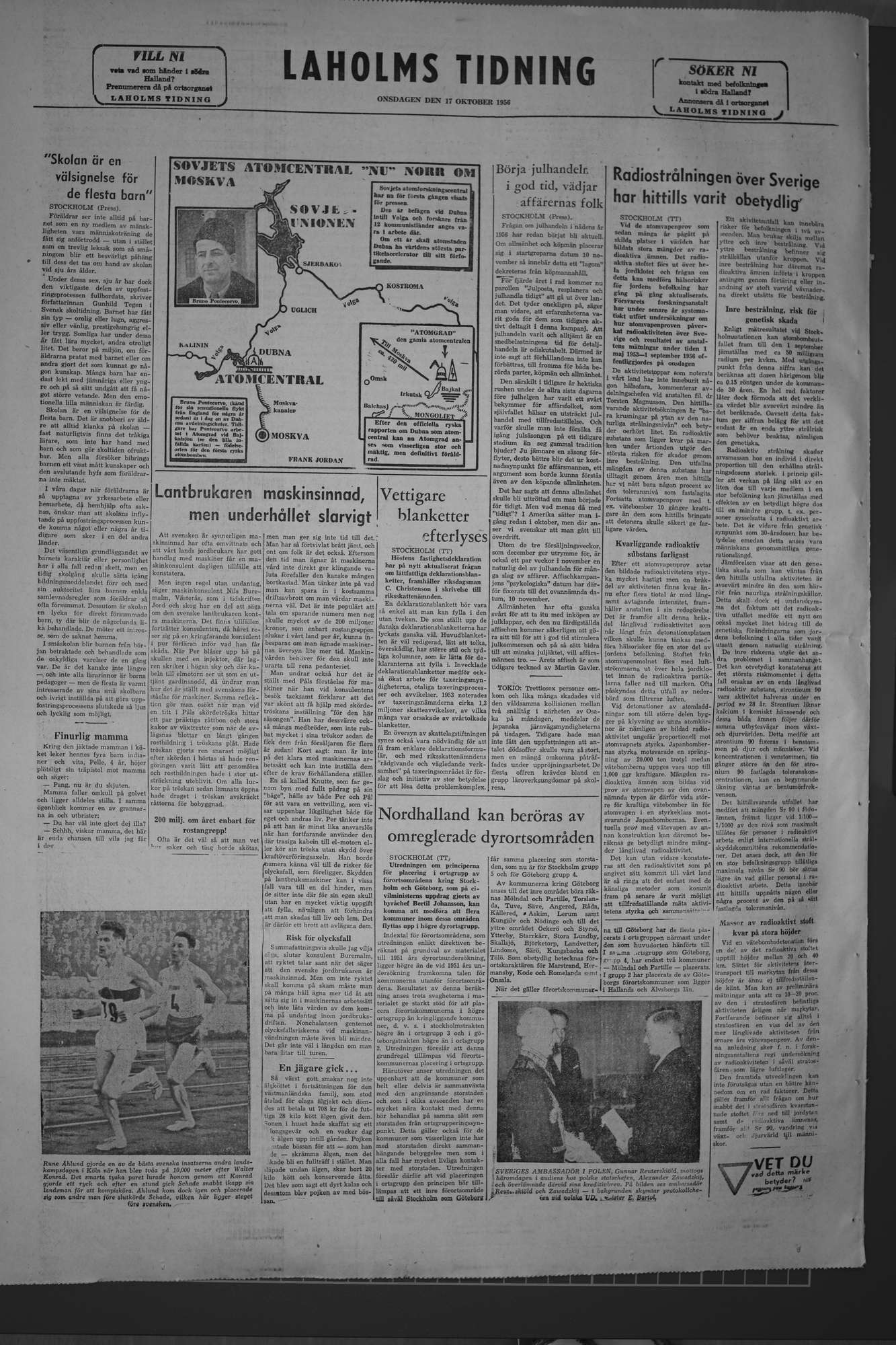 Laholms Tidning Onsdag 17 oktober 1956, sida 8