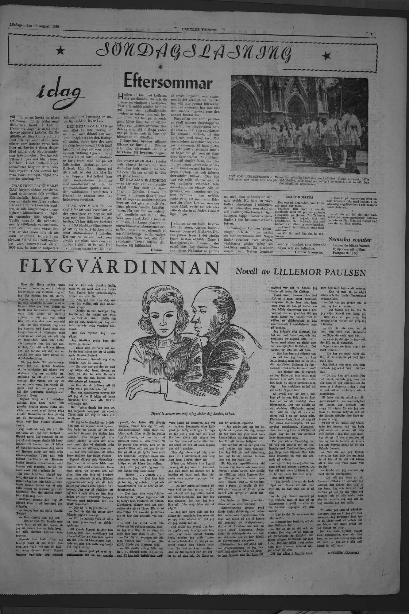 Laholms Tidning Lördag 18 augusti 1956, sida 7