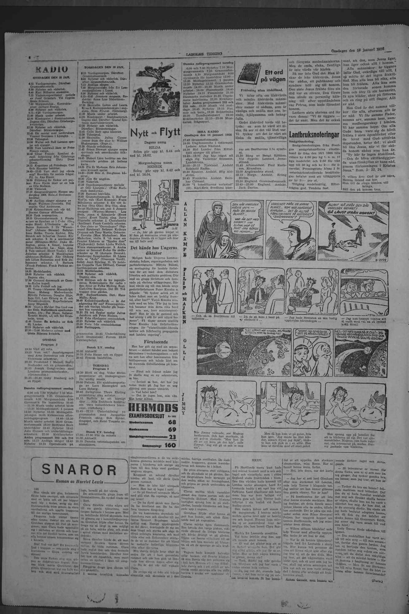 Laholms Tidning Onsdag 18 januari 1956, sida 6