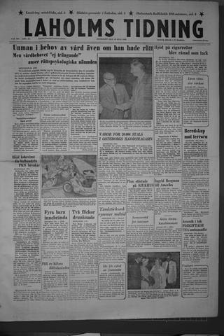 Förstasidan, Onsdag 18 juli 1956
