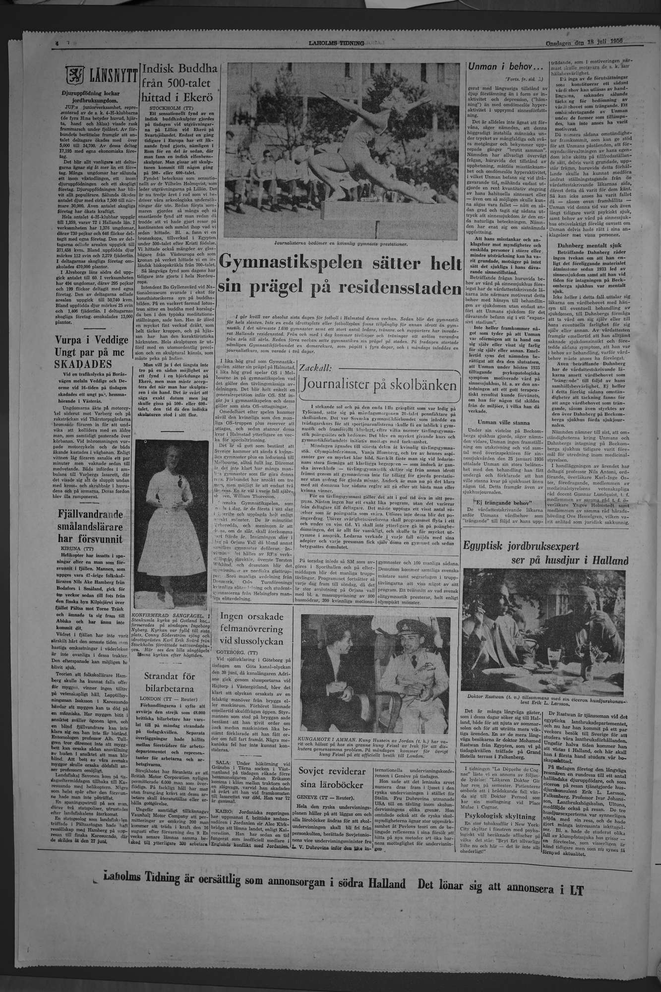 Laholms Tidning Onsdag 18 juli 1956, sida 4