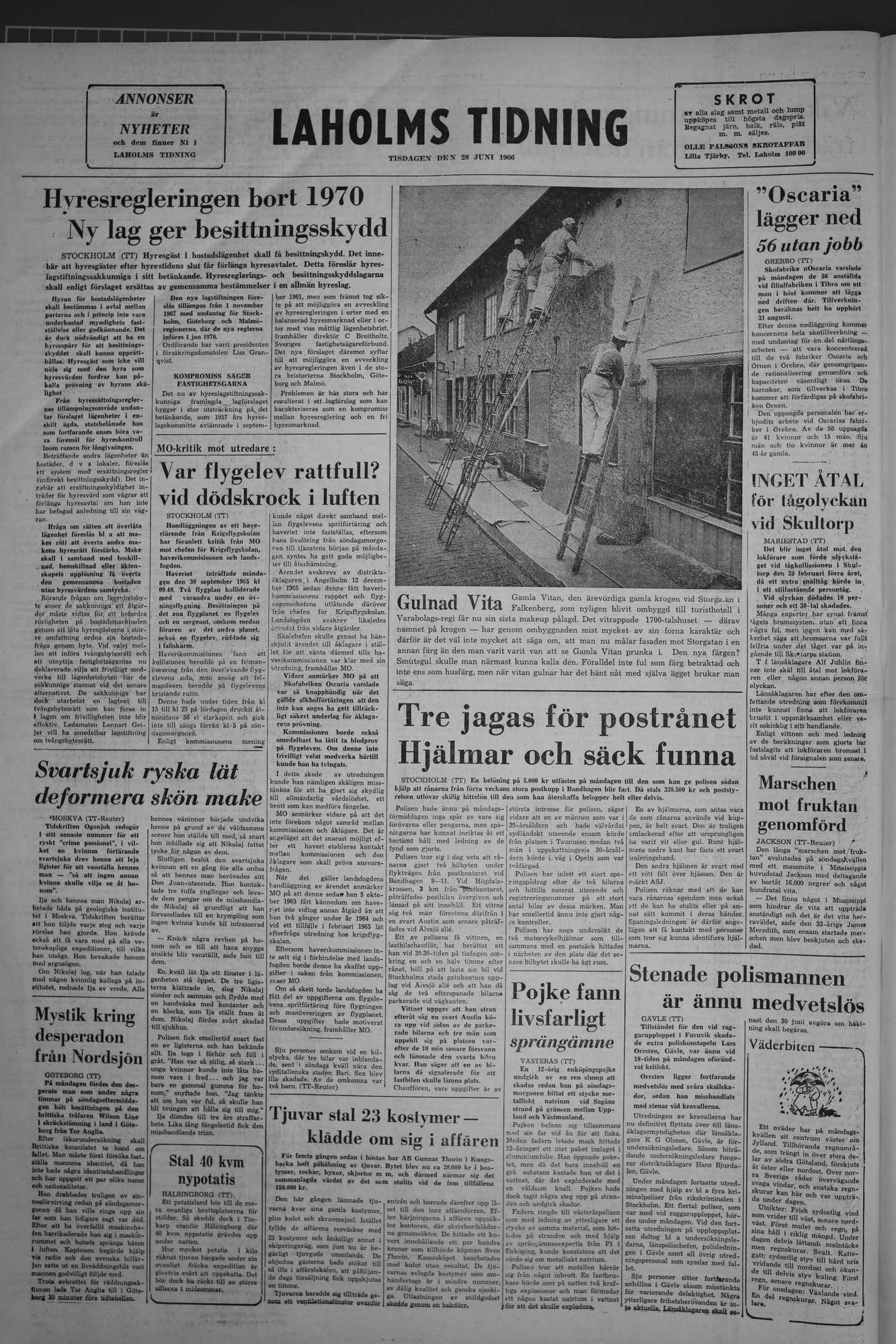 Laholms Tidning Tisdag 28 juni 1966, sida 8