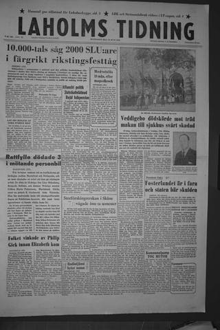 Förstasidan, Måndag 18 juni 1956