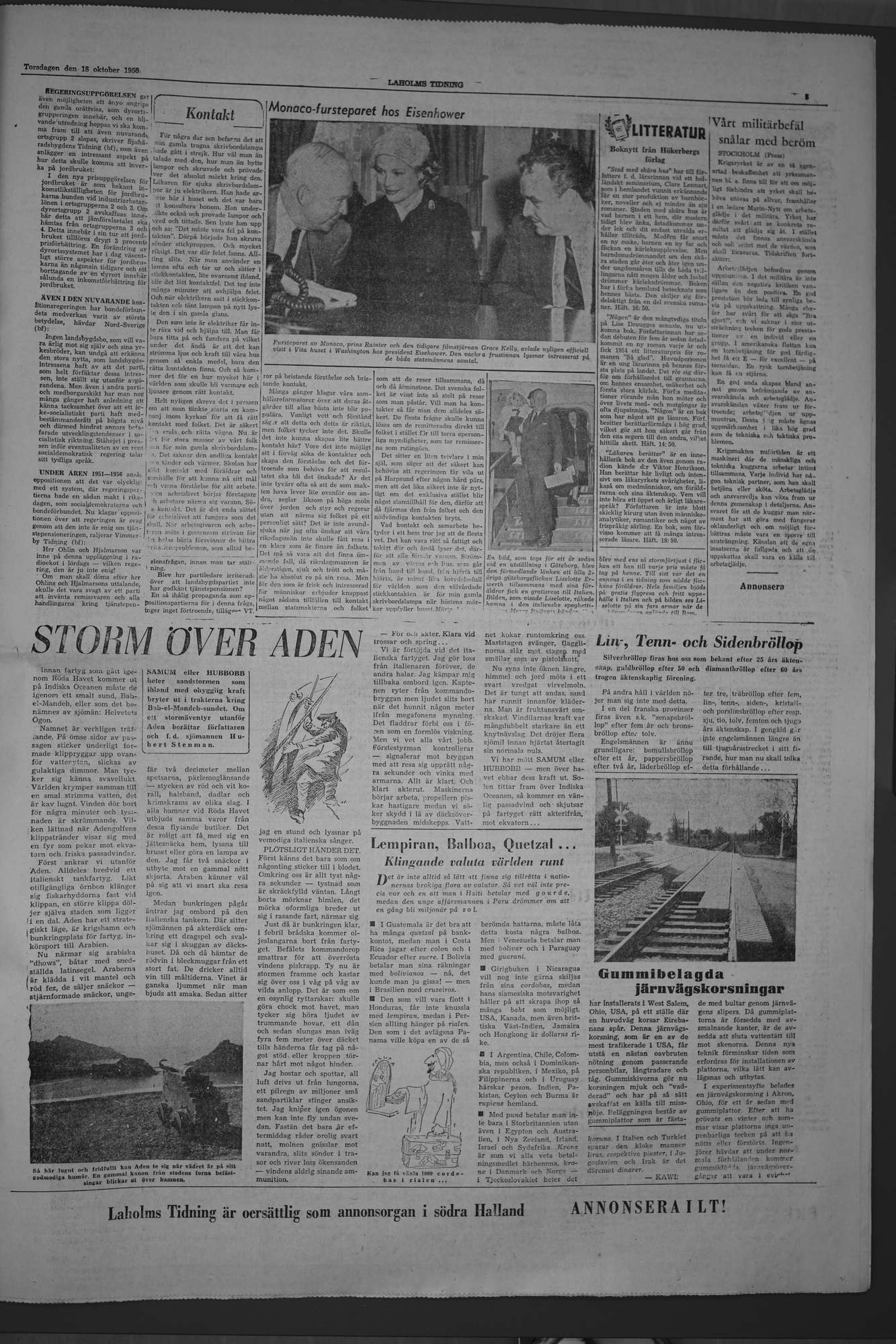 Laholms Tidning Torsdag 18 oktober 1956, sida 5