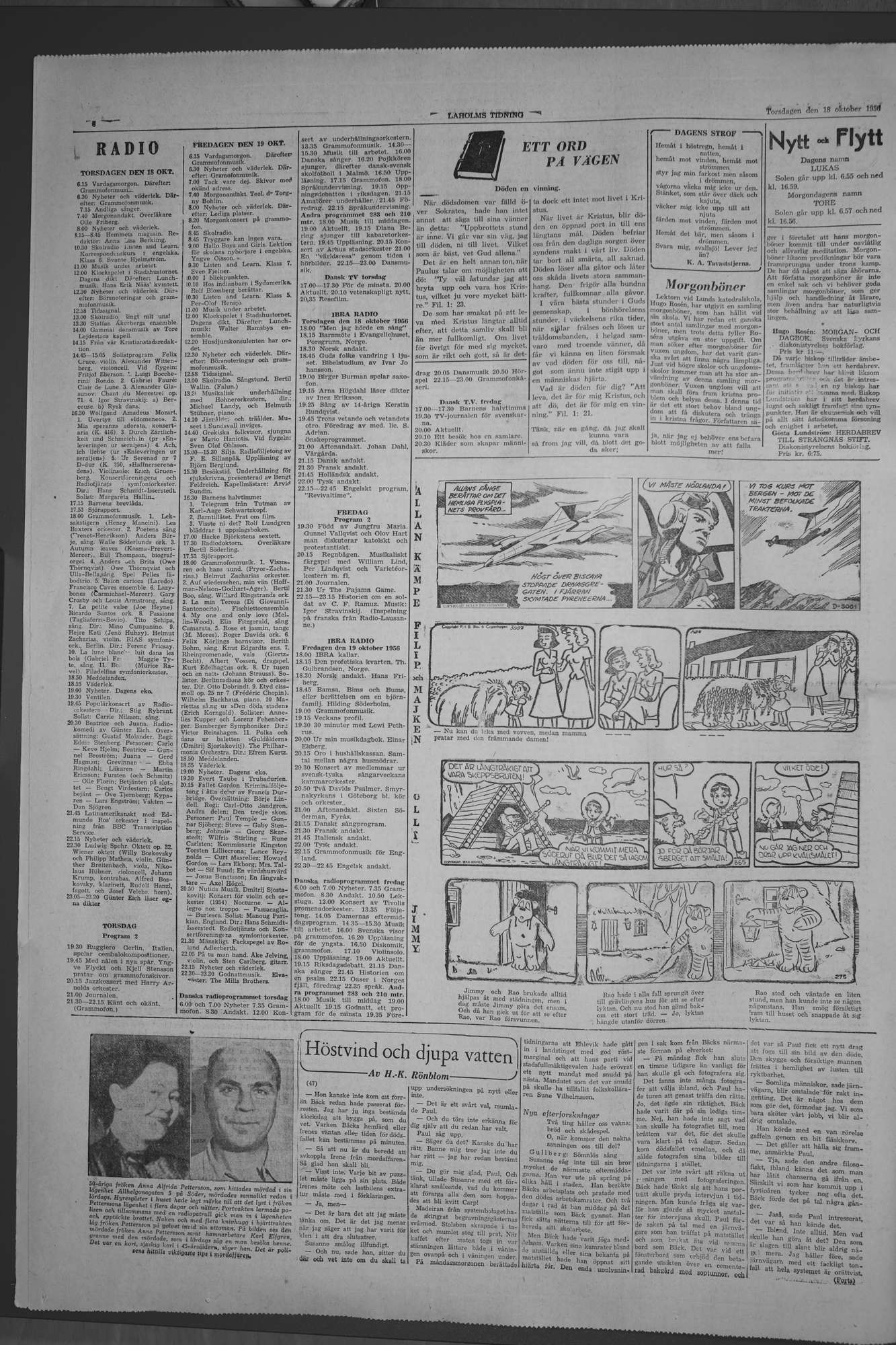 Laholms Tidning Torsdag 18 oktober 1956, sida 6