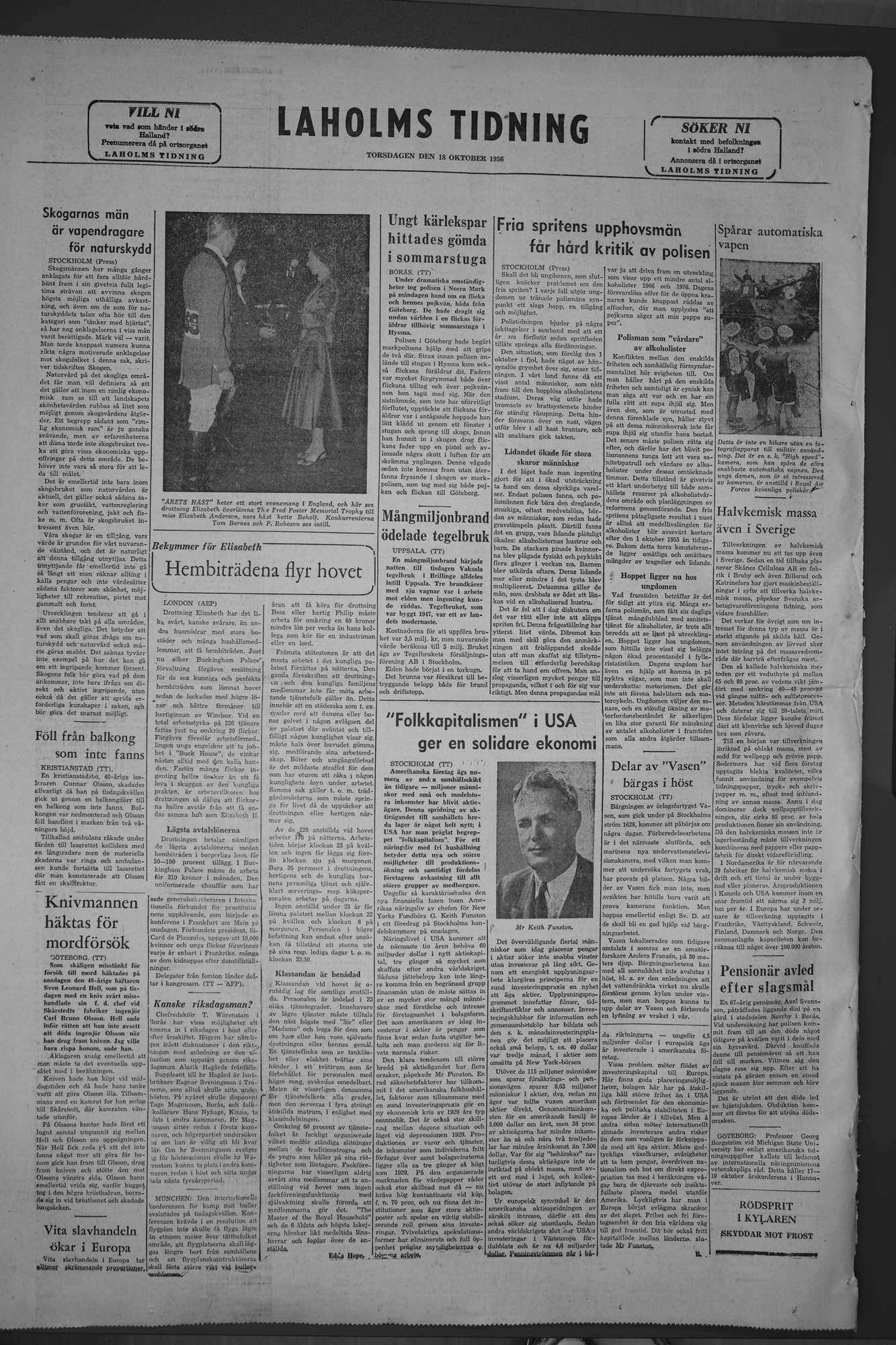 Laholms Tidning Torsdag 18 oktober 1956, sida 8