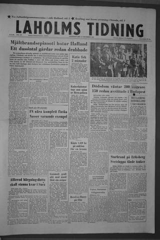 Förstasidan, Onsdag 19 december 1956