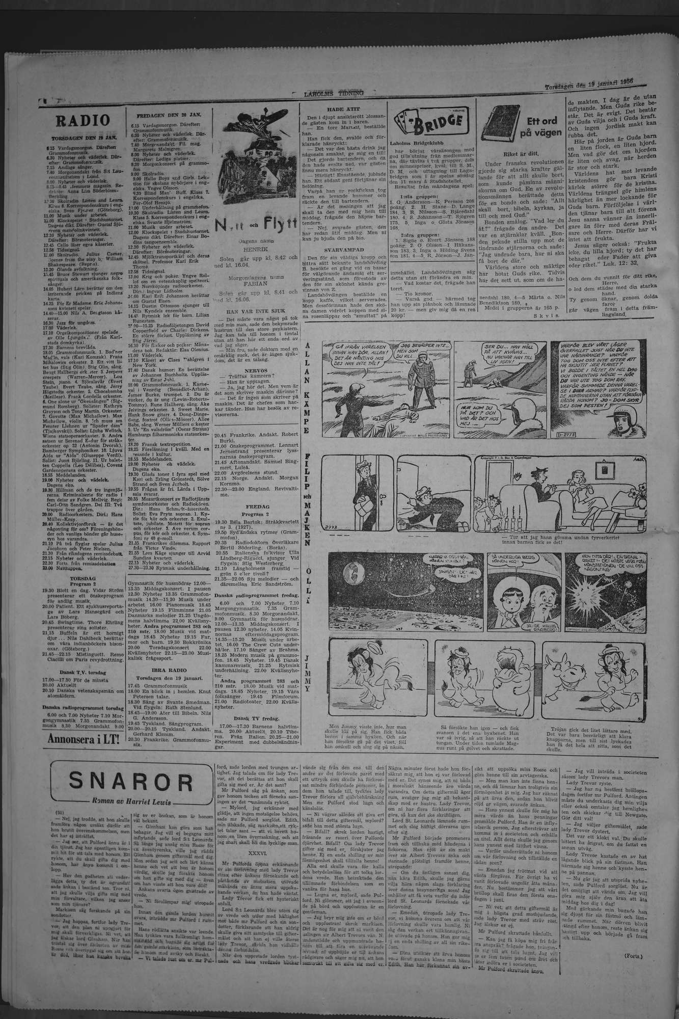 Laholms Tidning Torsdag 19 januari 1956, sida 6