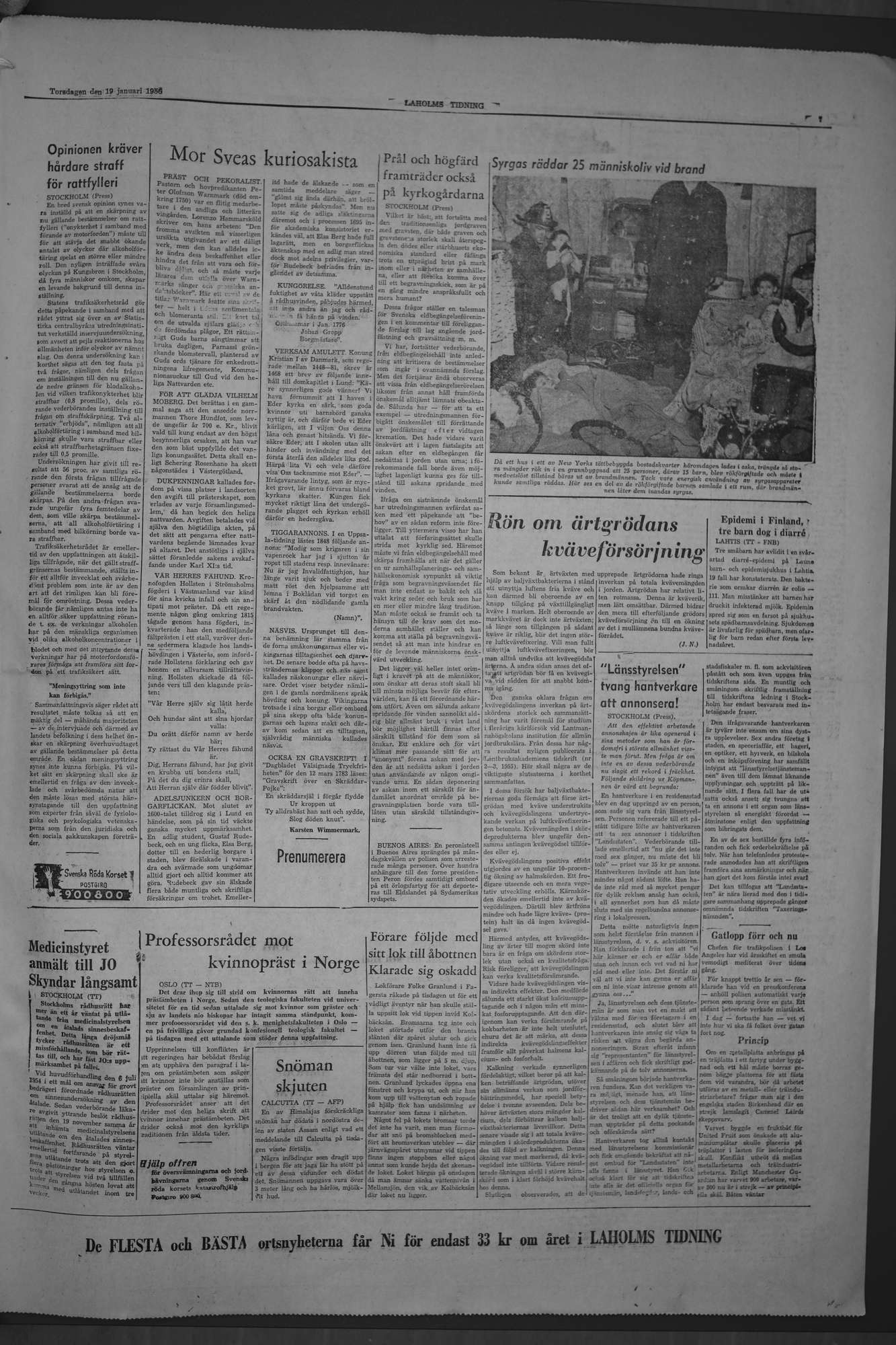 Laholms Tidning Torsdag 19 januari 1956, sida 7