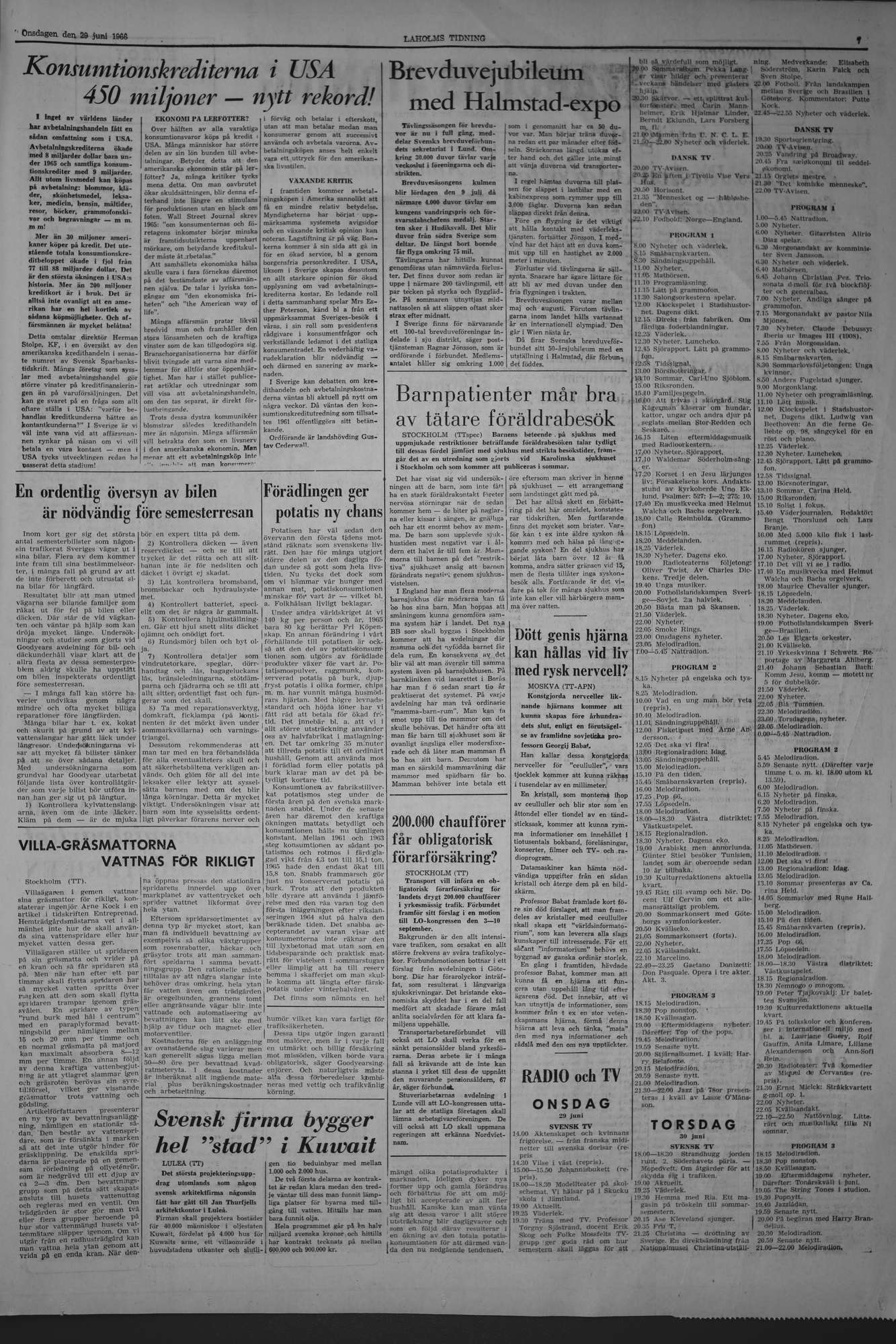 Laholms Tidning Onsdag 29 juni 1966, sida 7