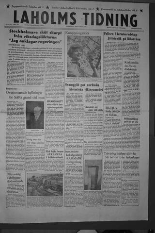 Förstasidan, Lördag 19 maj 1956