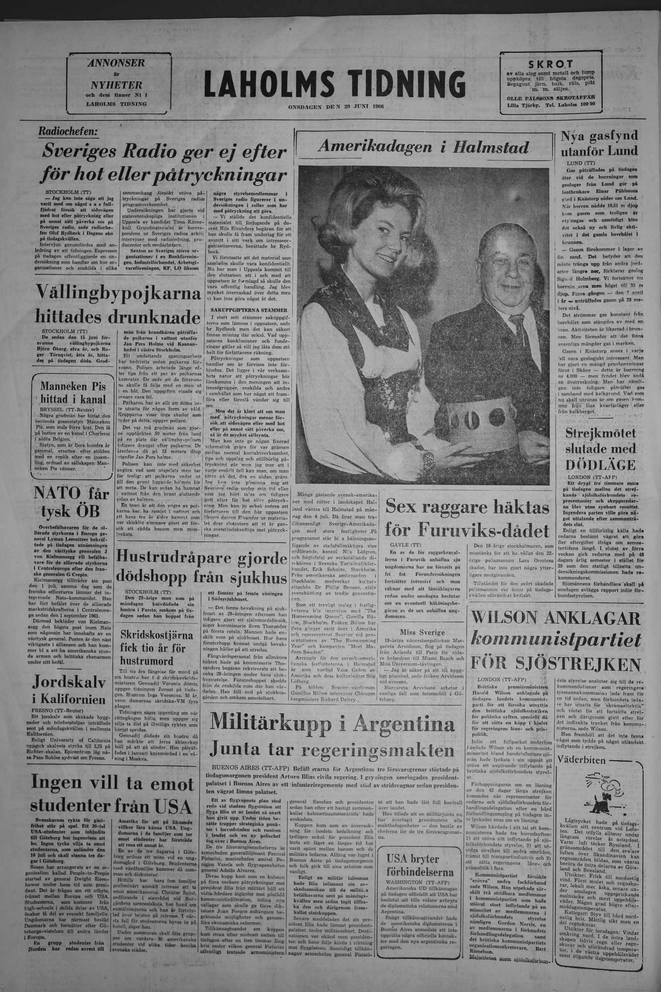 Laholms Tidning Onsdag 29 juni 1966, sida 8