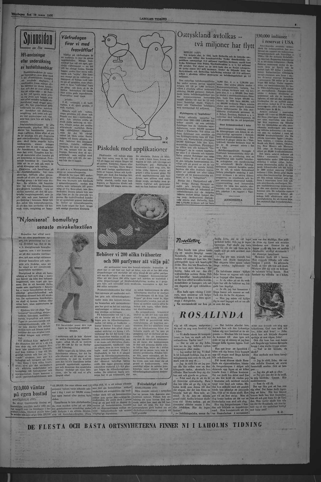 Laholms Tidning Måndag 19 mars 1956, sida 5