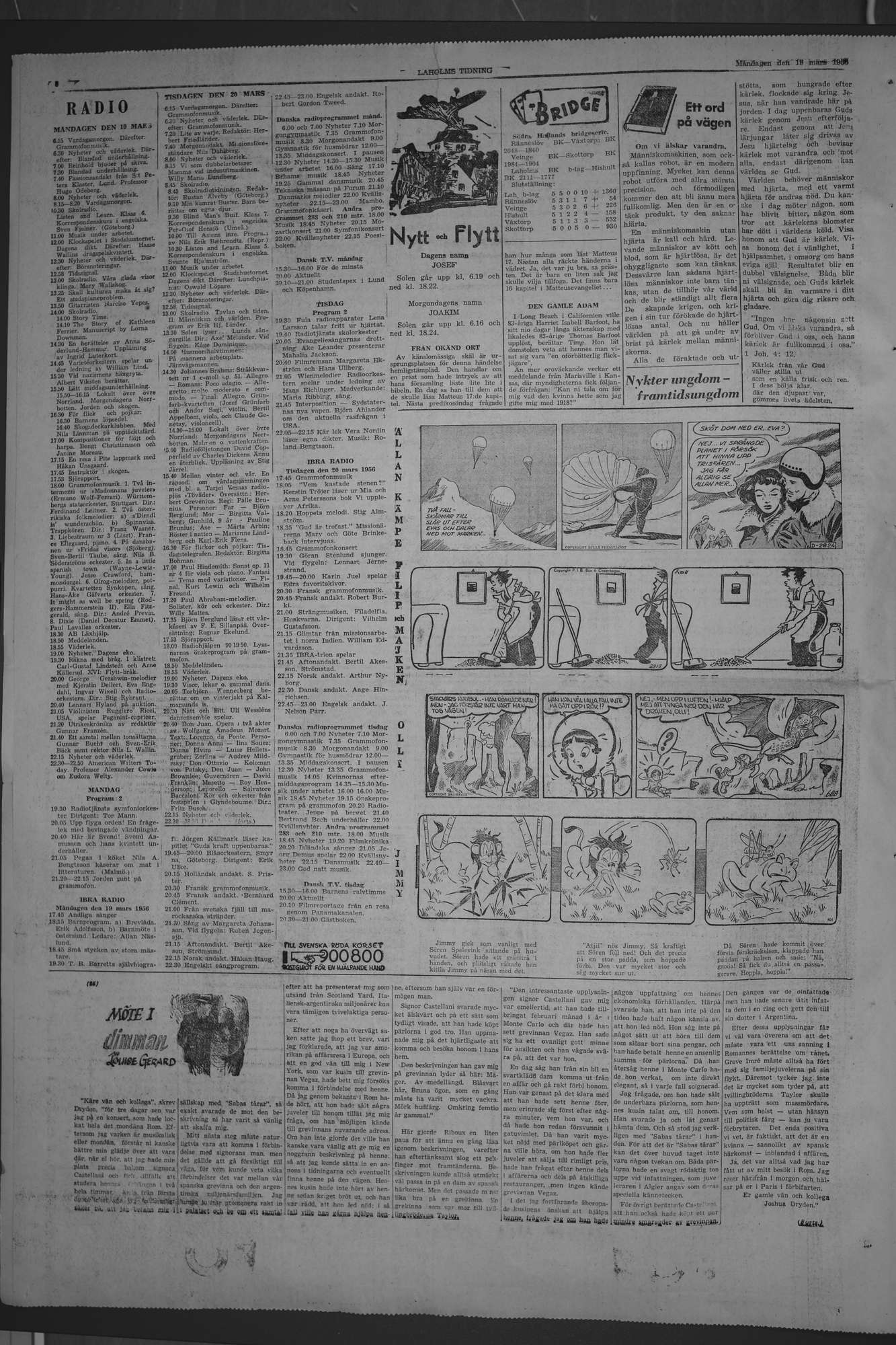 Laholms Tidning Måndag 19 mars 1956, sida 6