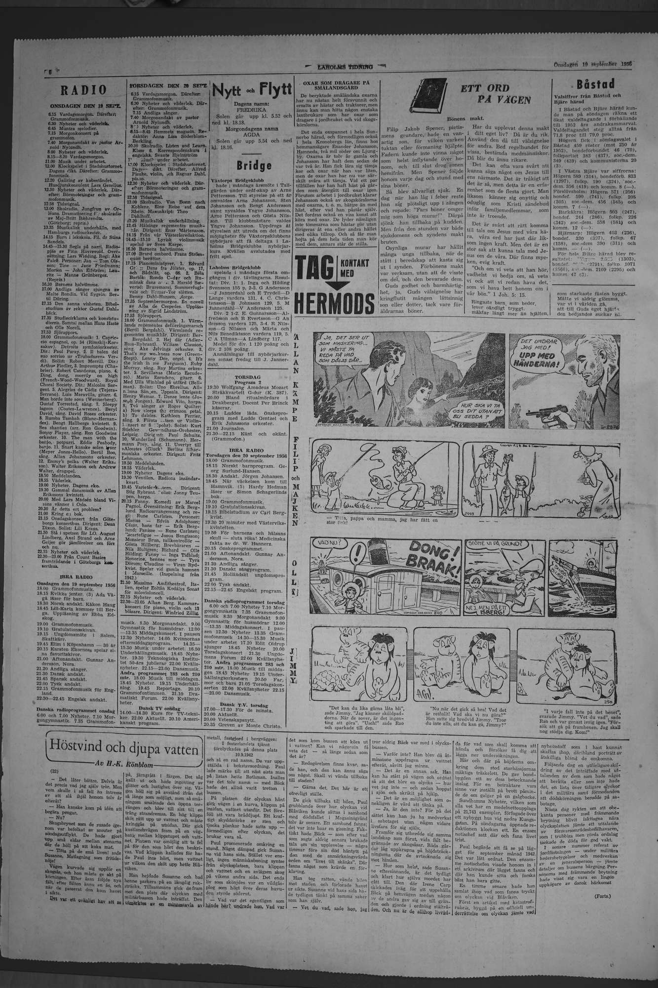 Laholms Tidning Onsdag 19 september 1956, sida 6
