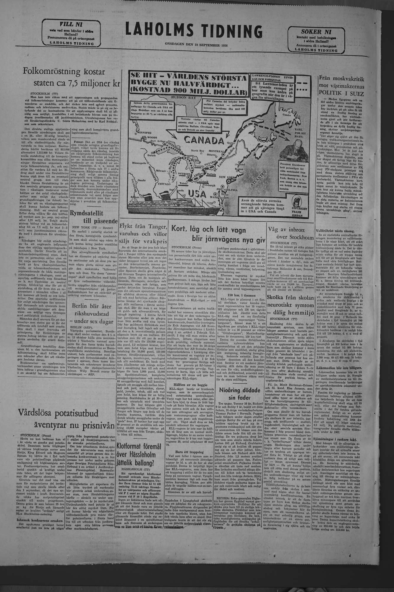 Laholms Tidning Onsdag 19 september 1956, sida 8