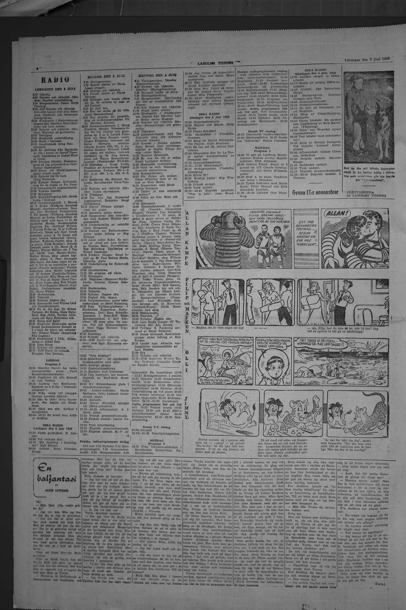 Laholms Tidning Lördag 2 juni 1956, sida 6