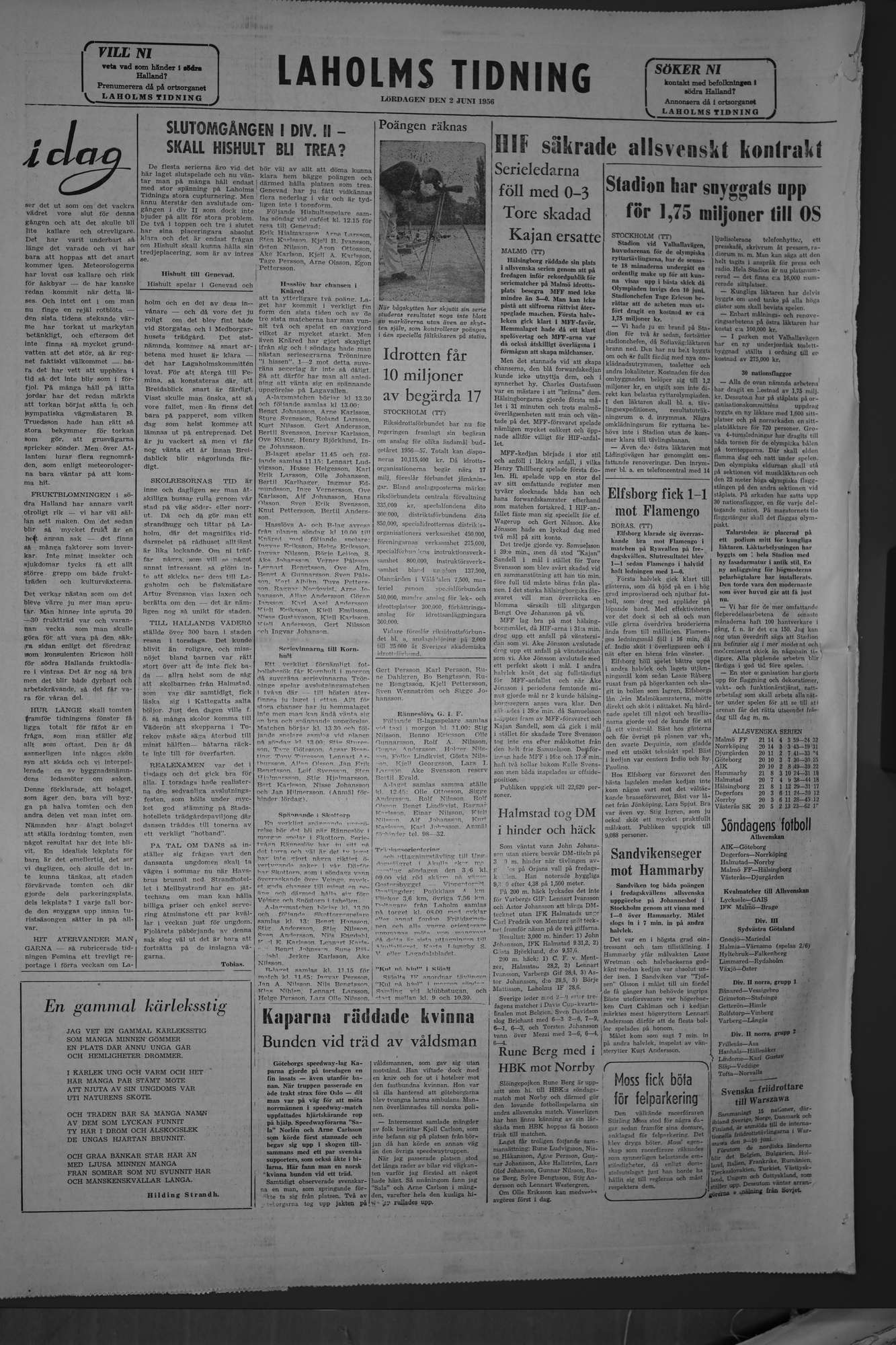 Laholms Tidning Lördag 2 juni 1956, sida 8