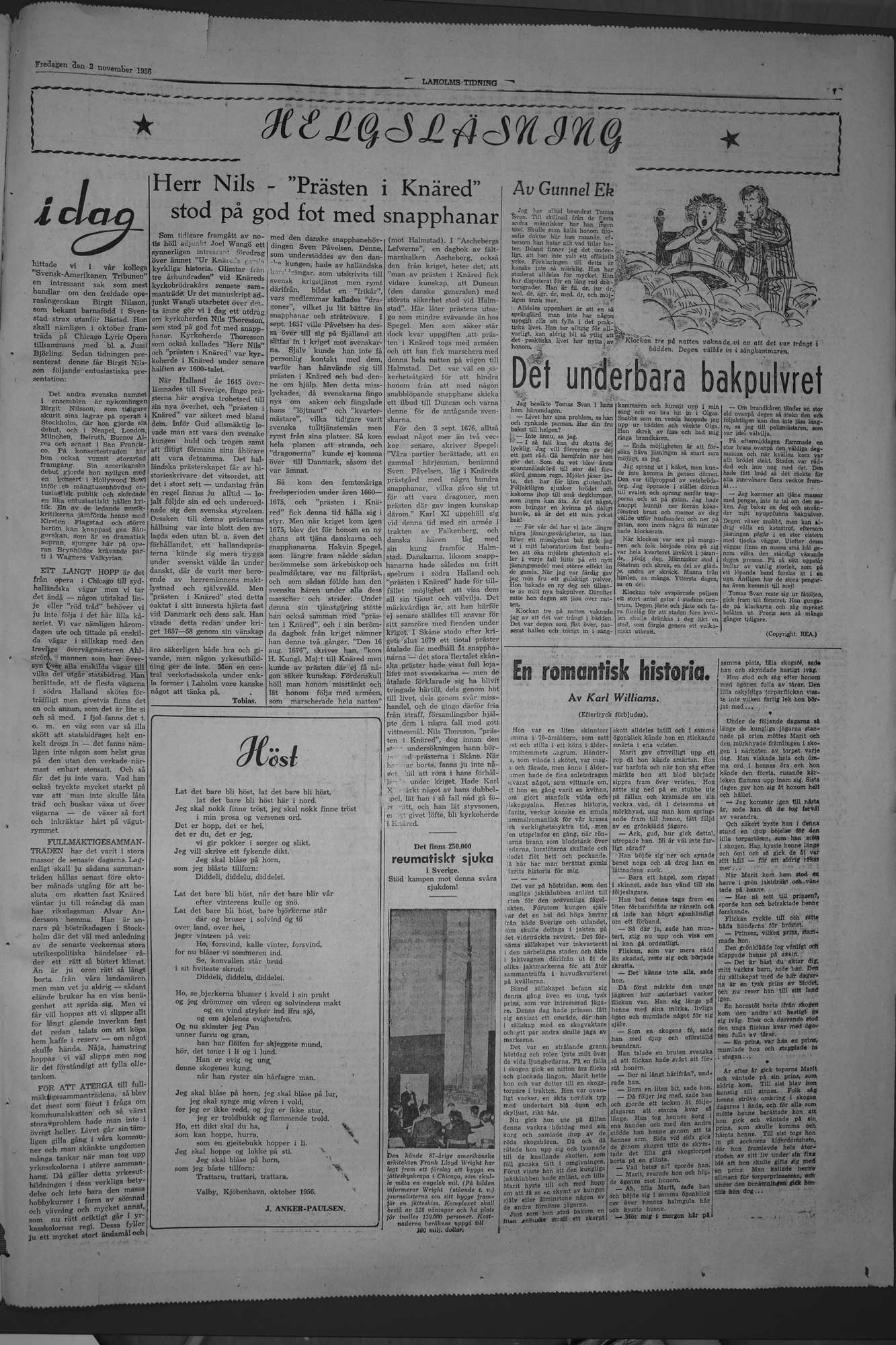Laholms Tidning Fredag 2 november 1956, sida 7