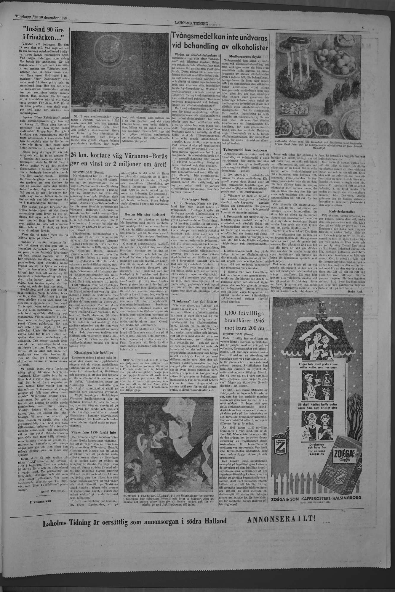 Laholms Tidning Torsdag 20 december 1956, sida 5