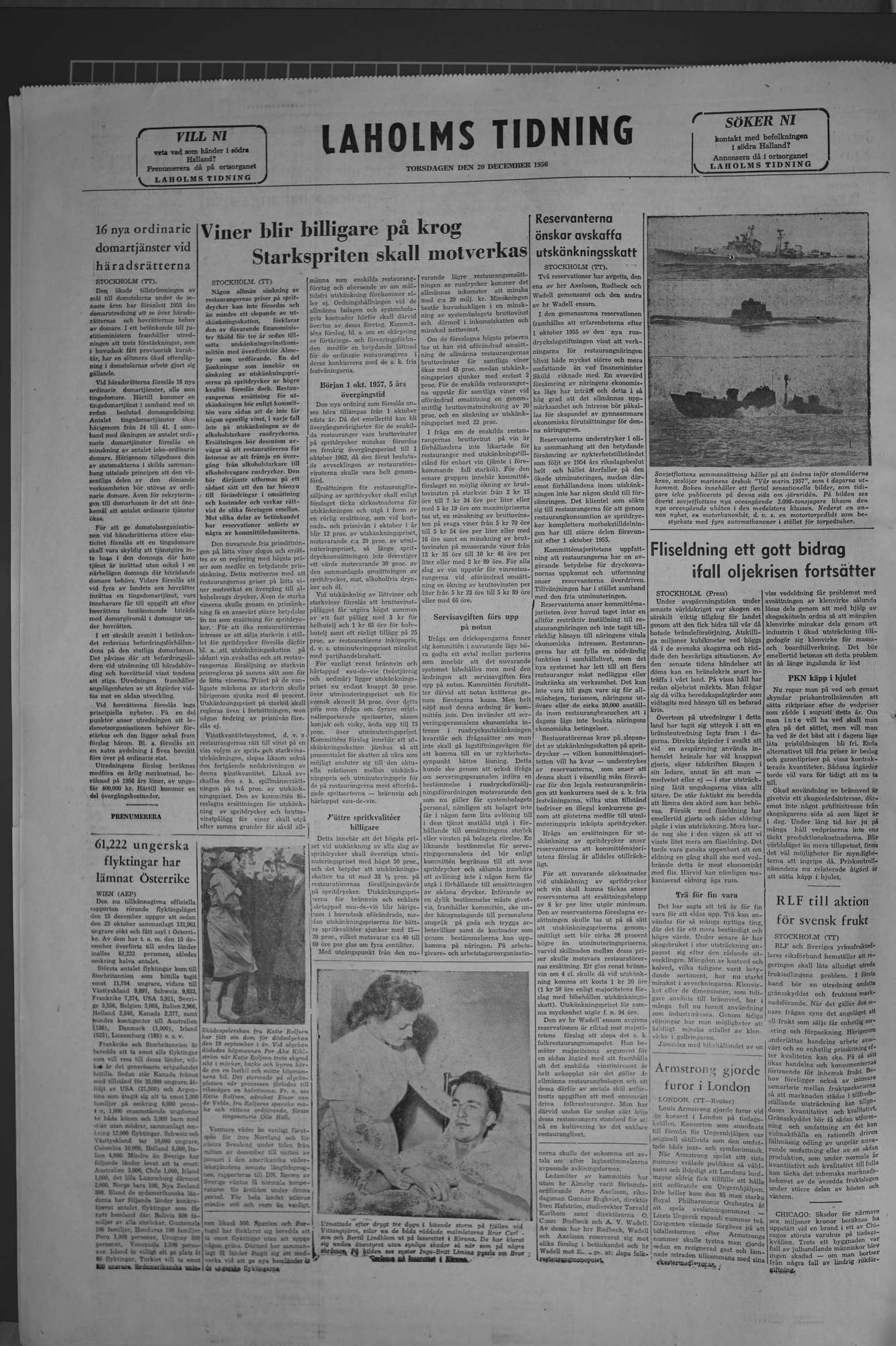 Laholms Tidning Torsdag 20 december 1956, sida 8