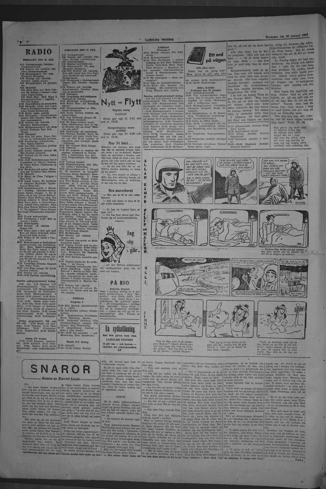 Laholms Tidning Fredag 20 januari 1956, sida 6